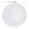 White with Silver Rim Organic Round Disposable Plastic Dinner Plates - 10.25" (120 Plates)